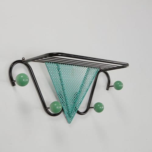 Perfored Wall Coat Rack Attribuded to Roger Feraud, 1950s