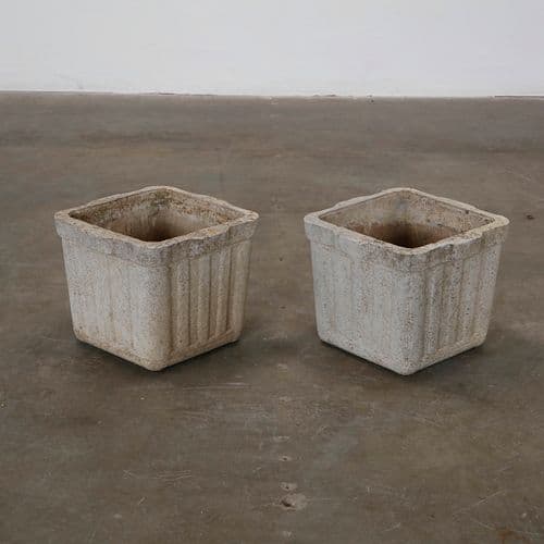Willy Guhl, Pair of Square Planters, 1960s