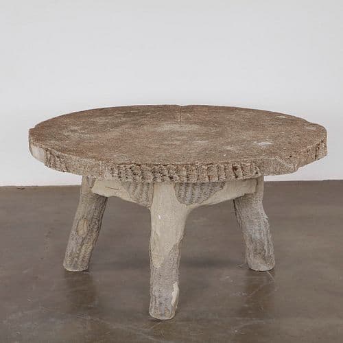 Large Faux Bois Three Legged Table, 1960s