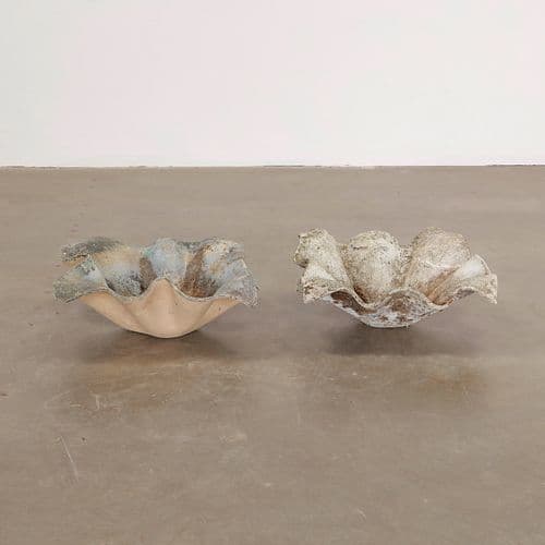Willy Guhl, Pair of Small Elephant Ear Planters, 1960s