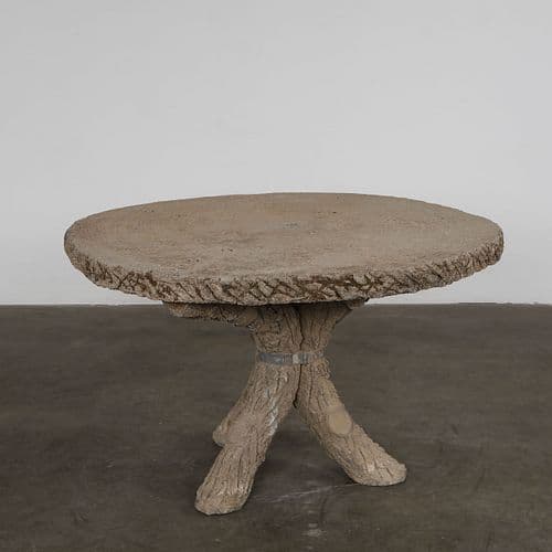 Faux Bois Outdoor Dining Table, 1960s