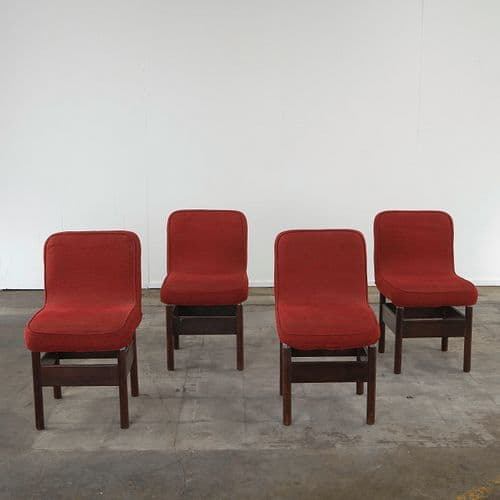 Vittorio Introini for Saporiti, Set of Four Chelsea Chairs, 1960s
