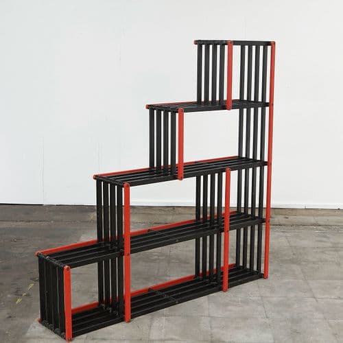 Collapsable Wooden Bookcase, Italy, 1980s