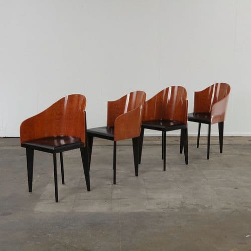 Piero Sartogo for Saporiti, Set of Four Toscana Chairs, 1986