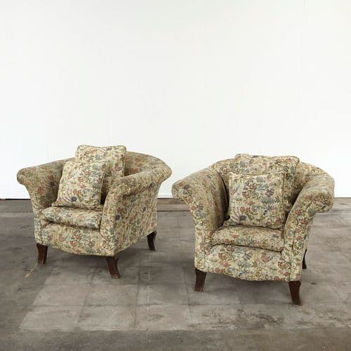 Pair of 19th Century Club Roll Armchair