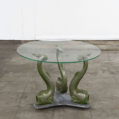 Italian Sculptural Fish Side Table, 1930s