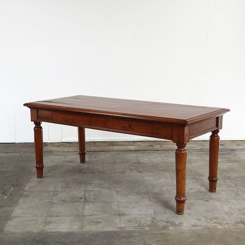 Italian 19th Century Pine Farmhouse Table with Drawers