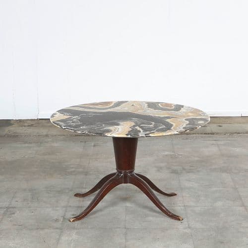 Italian Modernist Round Marble Coffee Table, 1960s