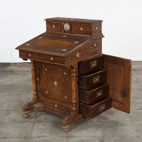 Italian Inlaid Renaissance Revival Writing Desk, 1920s