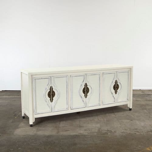 Italian Lacquered Sideboard with Brass Fittings,1970s