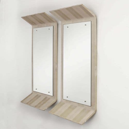 Pair of Sculptural Wall Mirrors, 1980s