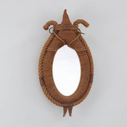 Audoux-Minnet, Rope Mirror, France, 1950s
