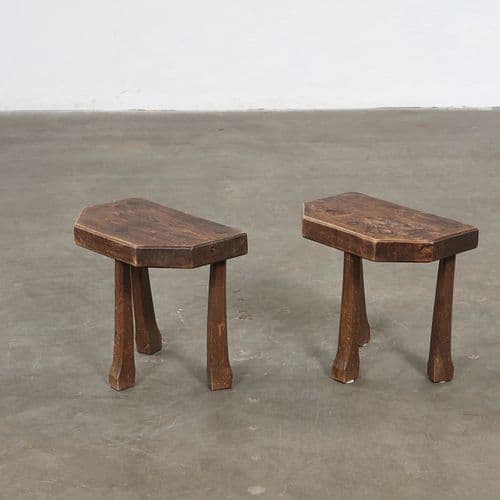 Pair of Tripod Stool in the Style of Olavi Hanninen, 1960s