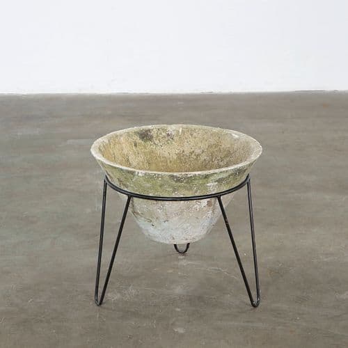 Willy Guhl, Small Conical Planter on Stand , Switzerland, 1960s