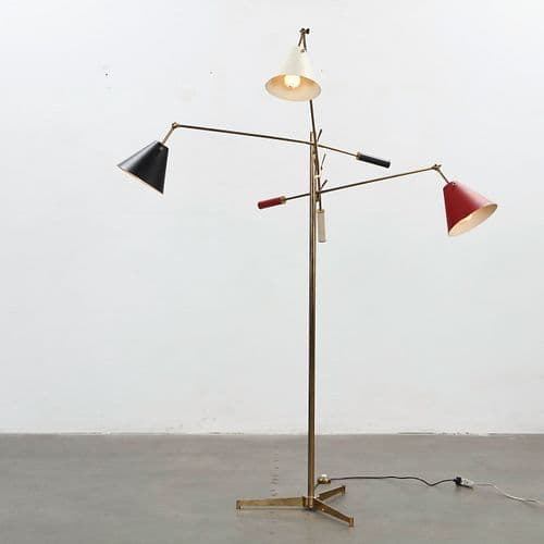 Arredoluce Triennale Floor Lamp attributed to Angelo Lelii, 1950s