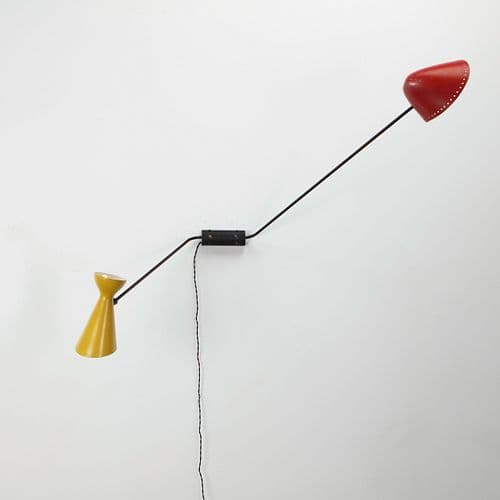 Double Arm Lamp attributed to Pierre Guariche for Disderot France, 1950