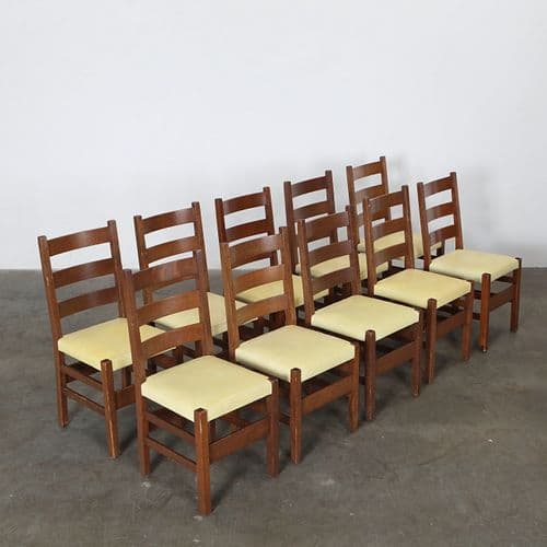 Set of Ten Oak Dining Chairs by Gustav Stickley, sold at Circa