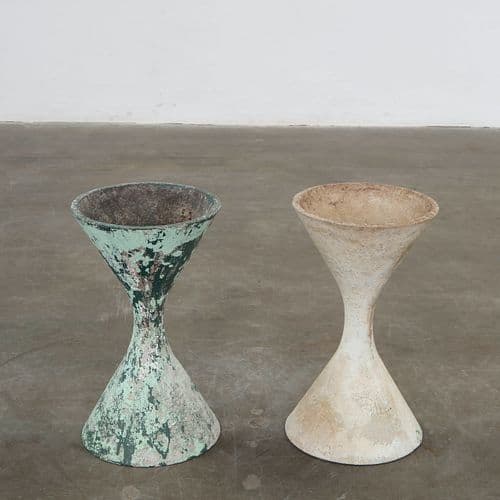 Willy Guhl, Pair of Extra Small Diabolo Planters, 1960s