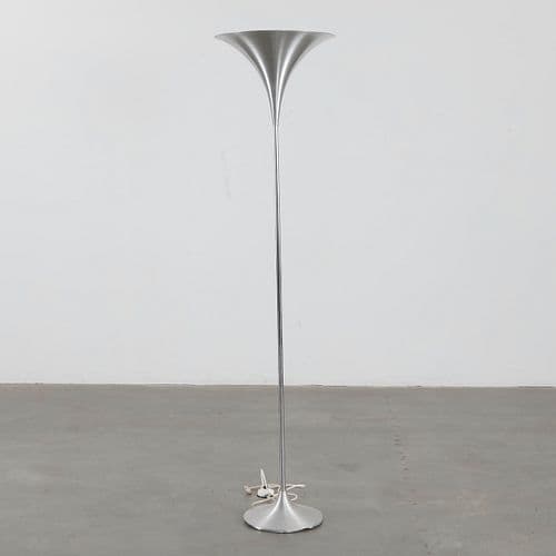 Doria, Brushed Aluminum Floor Lamp, 1970s