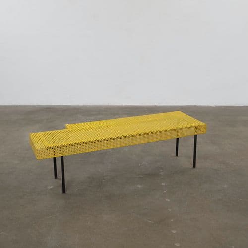Perforated Metal Coffee Table, France by Mathieu Matégot, sold at Circa