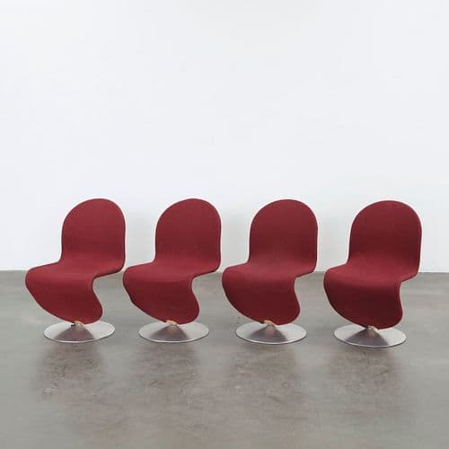 Verner Panton, Set of Four System 1-2-3 Chairs, 1970s