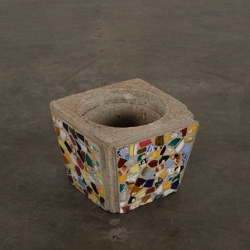 Small Square Mosaic Planter, 1960s