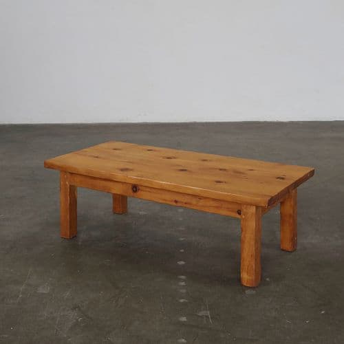 French Pine Coffee Table, 1970s