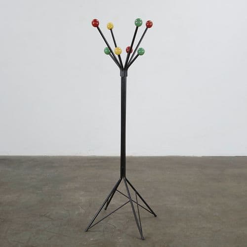 Coat Stand with Polychrome Spheres, France by Roger Féraud, sold at Circa