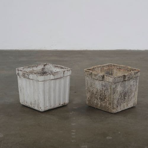 Willy Guhl, Pair of Square Planters, Switzerland, 1960s