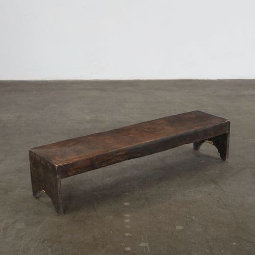 Brutalist Wooden Bench, France, 1950s