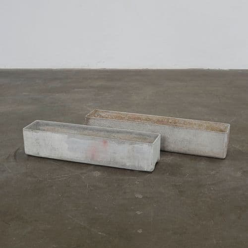 Willy Guhl, Pair of Medium Rectangular Planters, 1960s