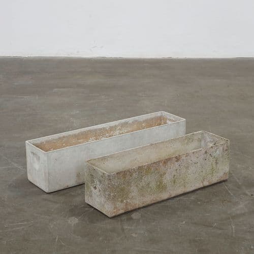 Willy Guhl, Pair of Medium Rectangular Planters, 1960s