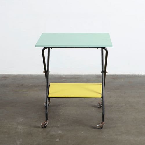 Folding Bar Cart attributed to Mathieu Mategot, 1950s