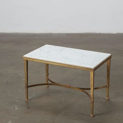 Marble and Bronze Side Table, 1960s