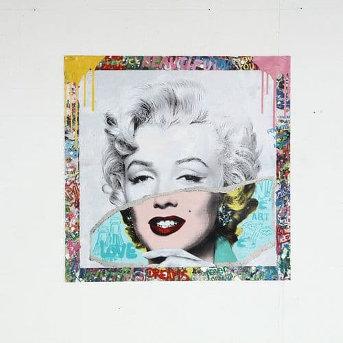 Mr. Brainwash, Monroe Popfolio-Torn Photo, 2022