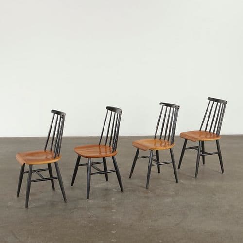 Ilmari Tapiovaara, Set of Four Wooden Dining Chairs, 1960s
