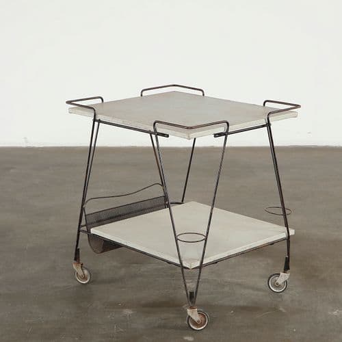 Marble Trolley attributed to Mathieu Mategot, 1950s