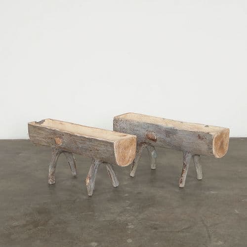 Pair of Faux Bois Planters, 1960s