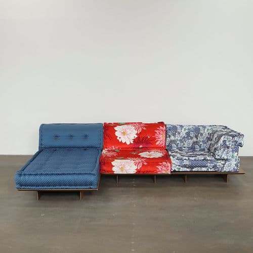 Hans Hopfer for Roche Bobois, 6-Piece Mah Jong Sofa with Platform and Kenzo Fabric, 2000s