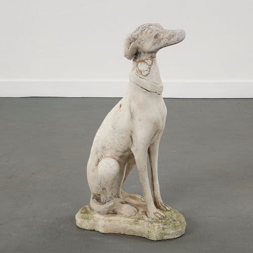 Cast Stone Greyhound Garden Sculpture, Europe, 1950s