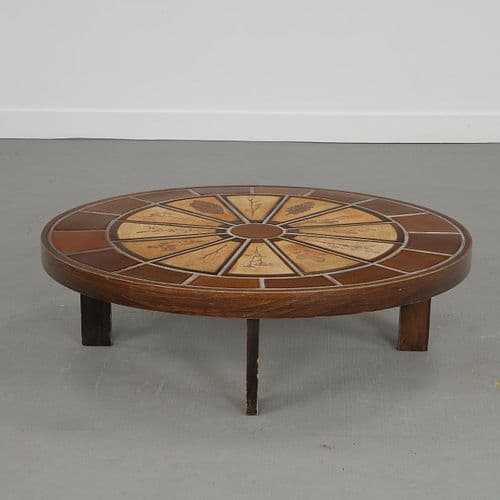 Oval Garrigue Ceramic Coffee Table by Roger Capron, sold at Circa