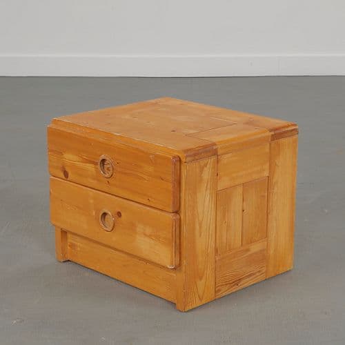 Charlotte Perriand for Les Arcs 1600, Pine Nightstand, 1960s