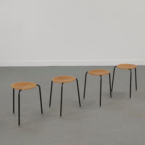 Arne Jacobsen, Set of Four Stacking Dot Stools, 1950s
