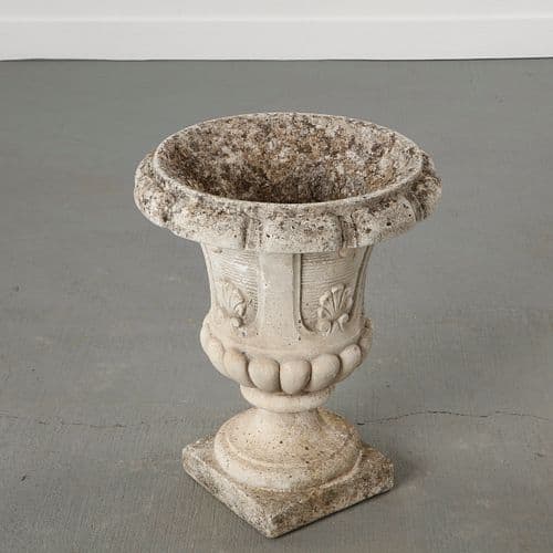 Classical Stone Pedestal Urn Planter, 1940s