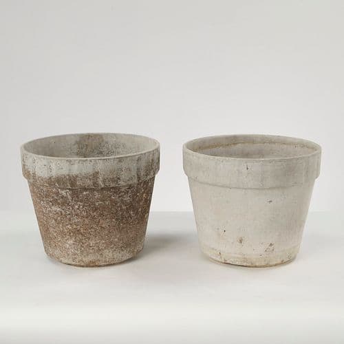 Willy Guhl, Pair of Round Planters, 1960s