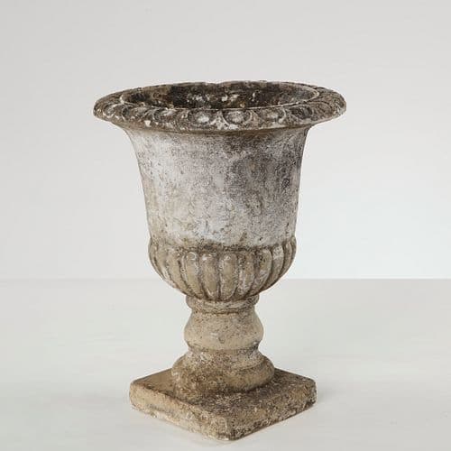 Small Cast Stone Urn Planter, 1960s