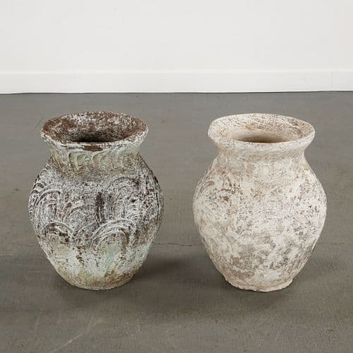 Pair of Concrete Jar Planters, 1960s