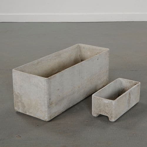 Willy Guhl, Pair of Large and Small Rectangular Planters, 1960s