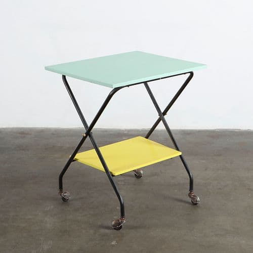 Folding Bar Cart attributed to Mathieu Mategot, 1950s