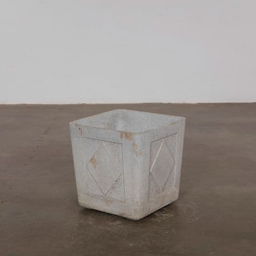 Square Willy Guhl Diamond Pattern Planter, 1960s